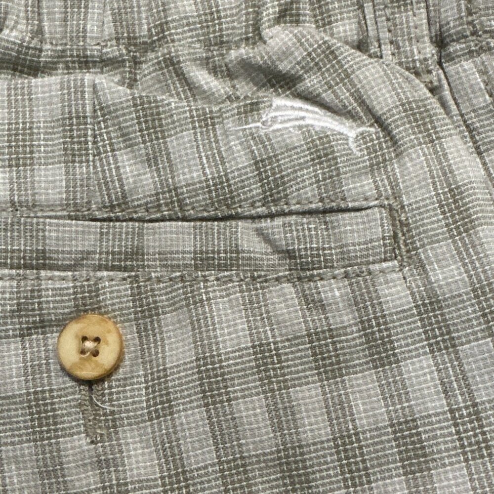 Tommy Bahama Sea Spray Check Linen Blend Stretch Shorts Men's Medium Twill - Picture 7 of 11